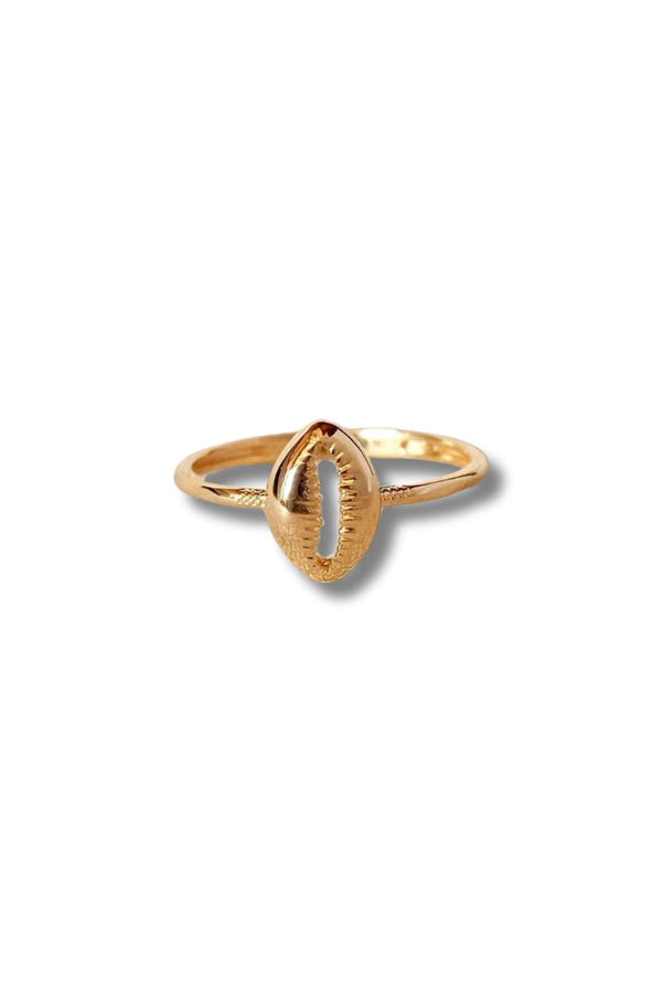 Dainty Gold Filled Cowrie Ring