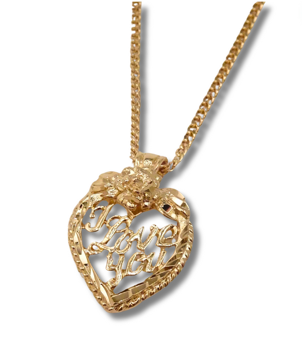 I Love You 24k Gold Plated Necklace