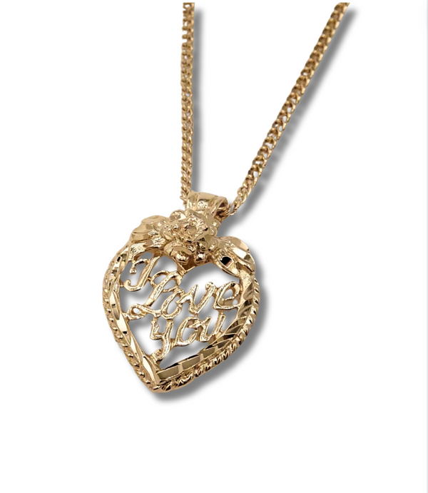 I Love You 24k Gold Plated Necklace