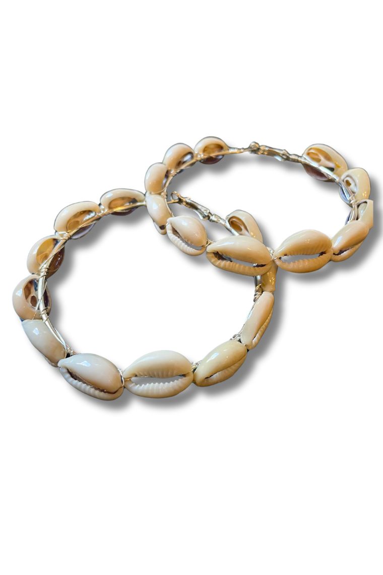 Cowrie Hoops (Multiple Sizes)