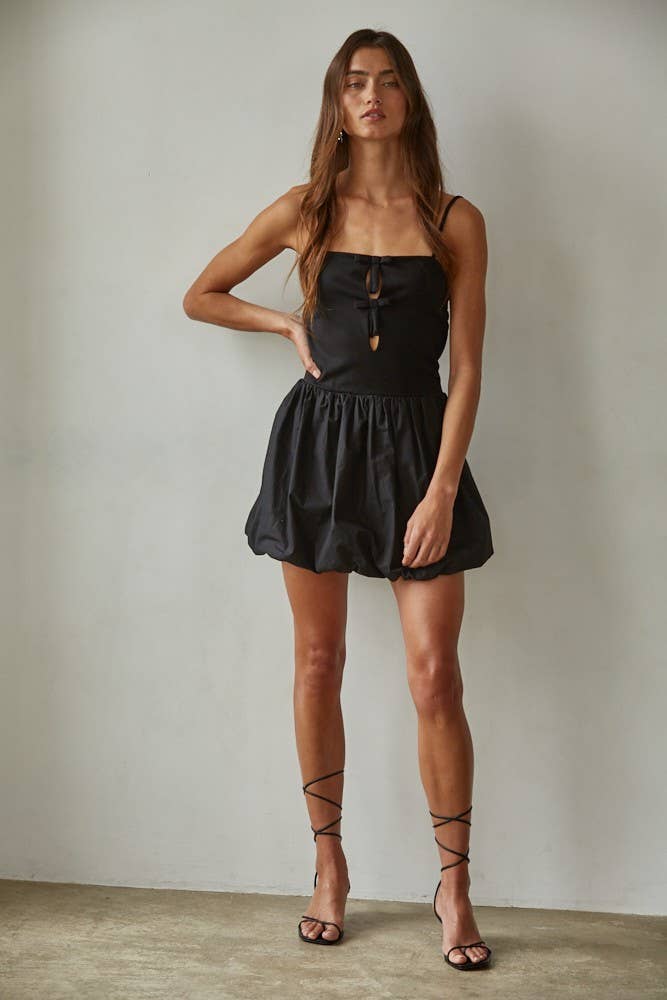 Woven Cotton Poplin Balloon Mini Shorts