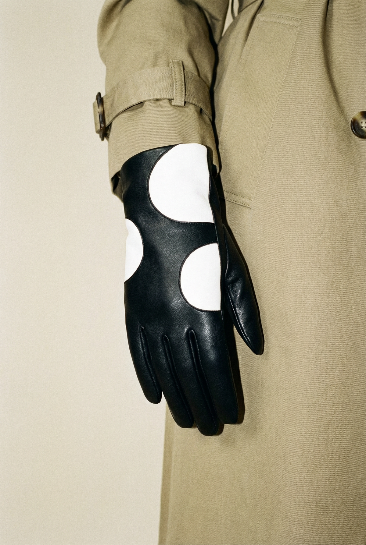 Vegan Leather Polka Dot Glove