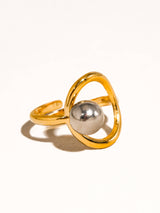Orbit Two Tone Round Ring