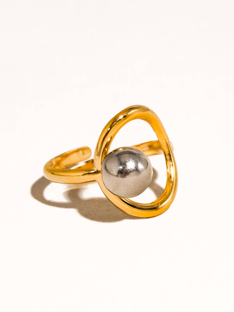 Orbit Two Tone Round Ring