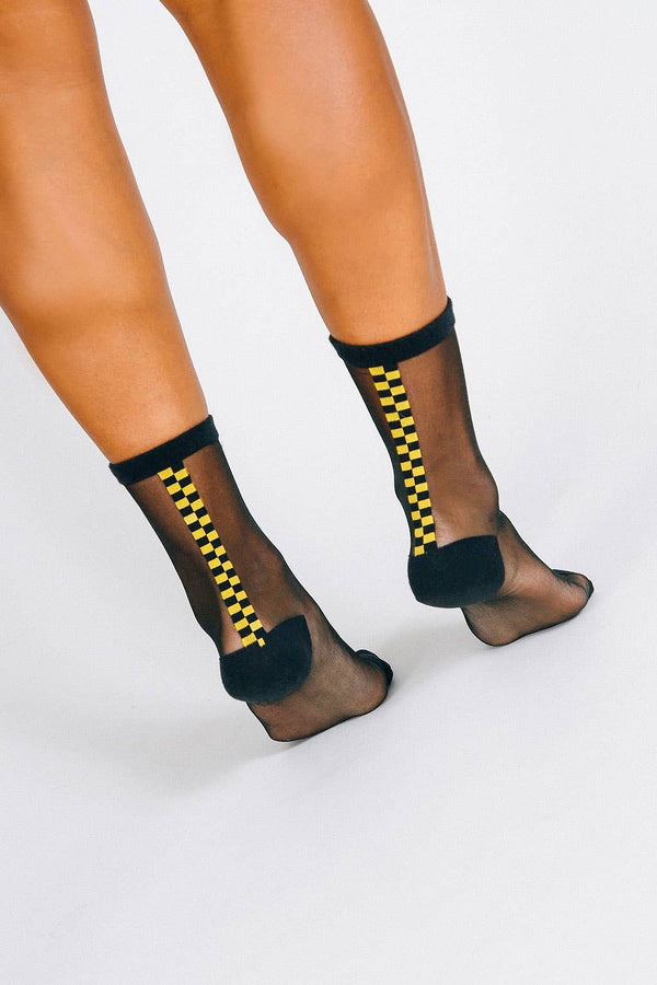 Taxi Strip Sheer Ankle Sock