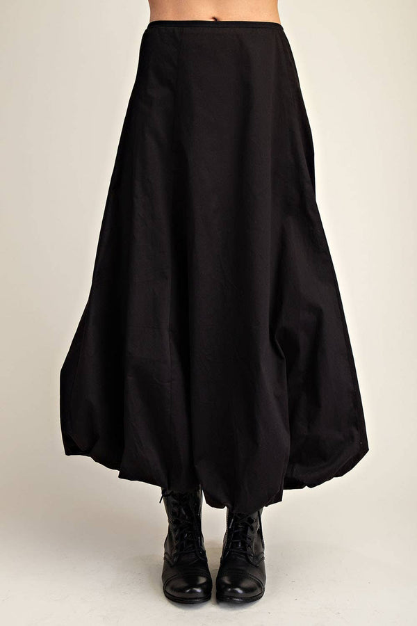 Black Bubble Hem Skirt