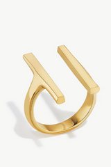 Double Bar Brass Ring