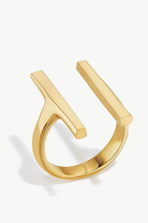 Double Bar Brass Ring
