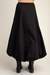 Black Bubble Hem Skirt