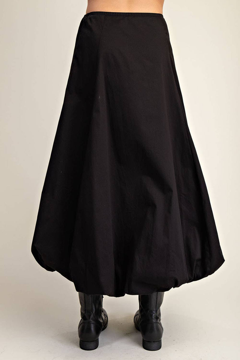 Black Bubble Hem Skirt