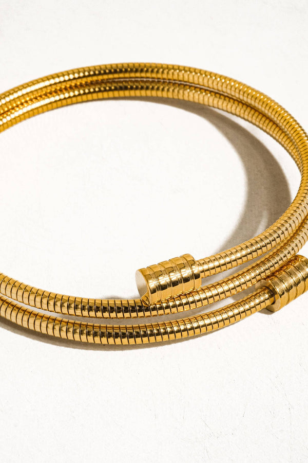 Round Snake Gold Chain Bracelet