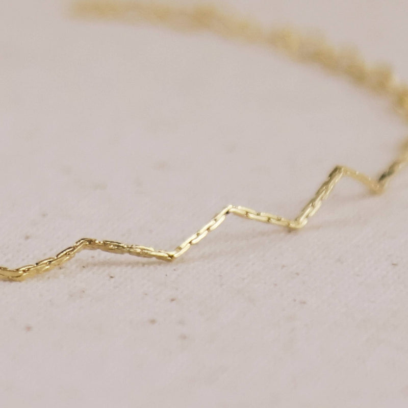 Zig Zag 18k Gold FilledAnklet