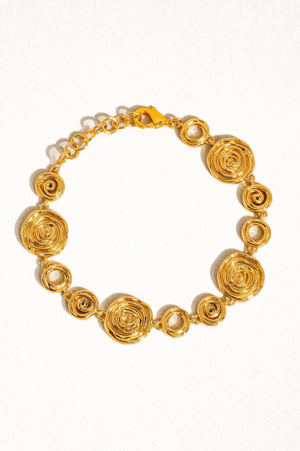 Morgan 18K Gold Vintage Round Chain Bracelet
