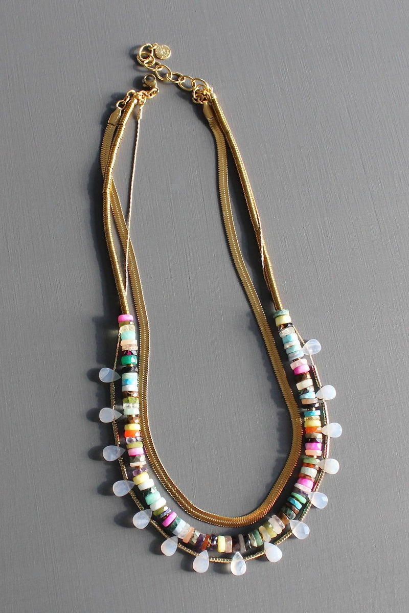 Layered Gemstone Necklace