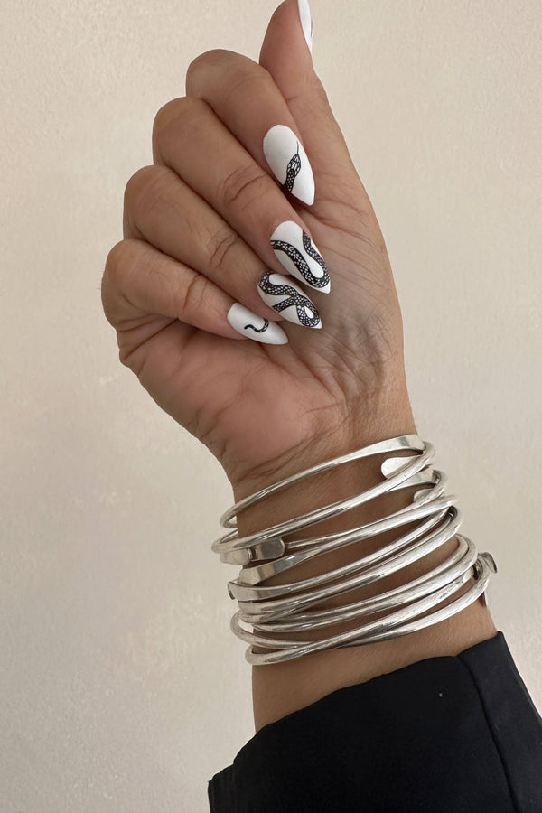 Silver Coil Bangle
