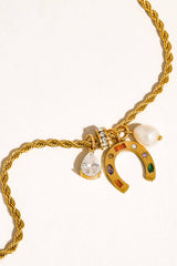 "Get Lucky" Horseshoe Charm Necklace