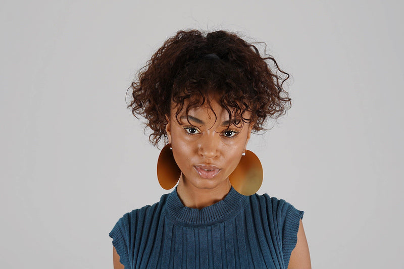 24k Gold Plated Disc Hoops