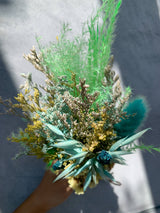 Vibrant Dried Flowers Burlap Bouquet