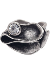 Handmade Clear Crystal Brass Ring