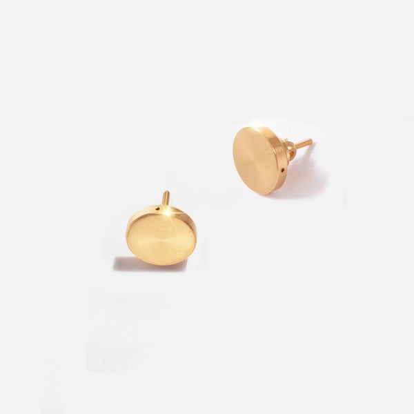 Minamalist Gold Plate Ear Studs