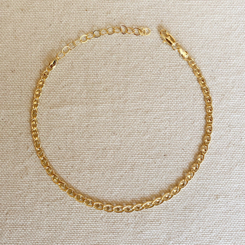 Mariner  18k Gold Filled Anklet