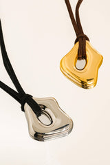 Leather Cord Pendant Necklace