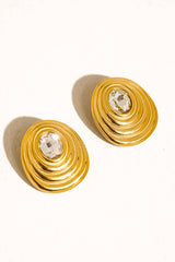 Dorée Oval CZ Stud