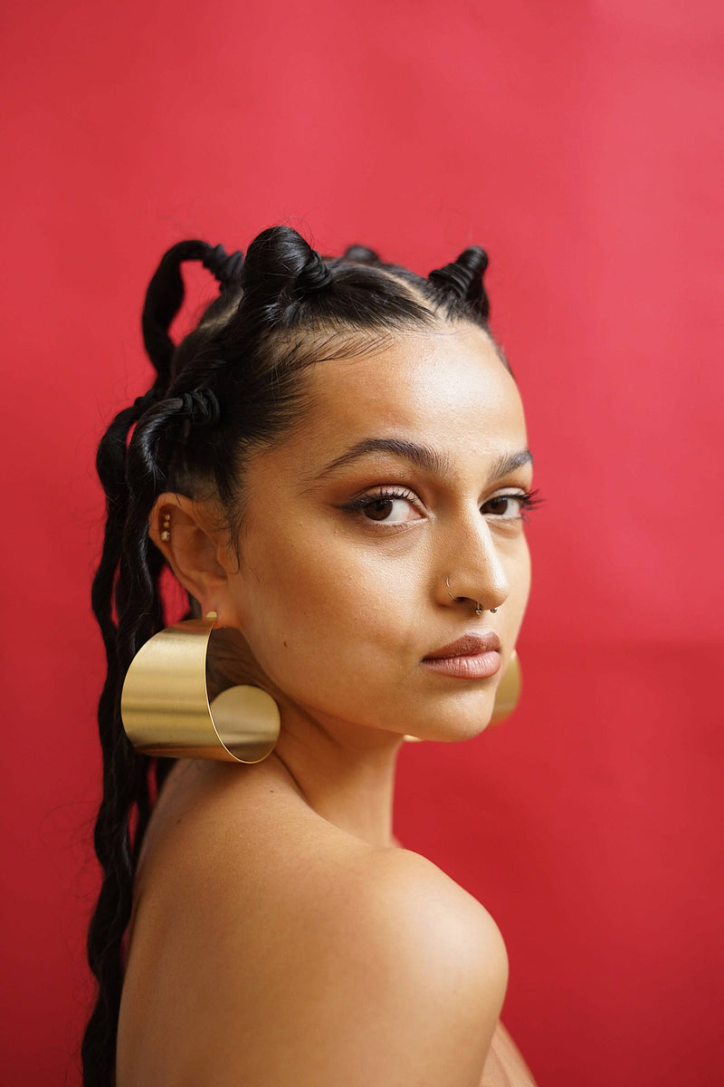 Sculptural Chunky Large Hoops