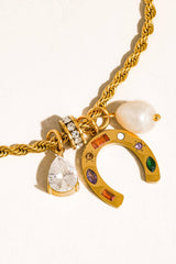 "Get Lucky" Horseshoe Charm Necklace