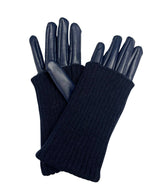 Knitted Vegan Leather Glove