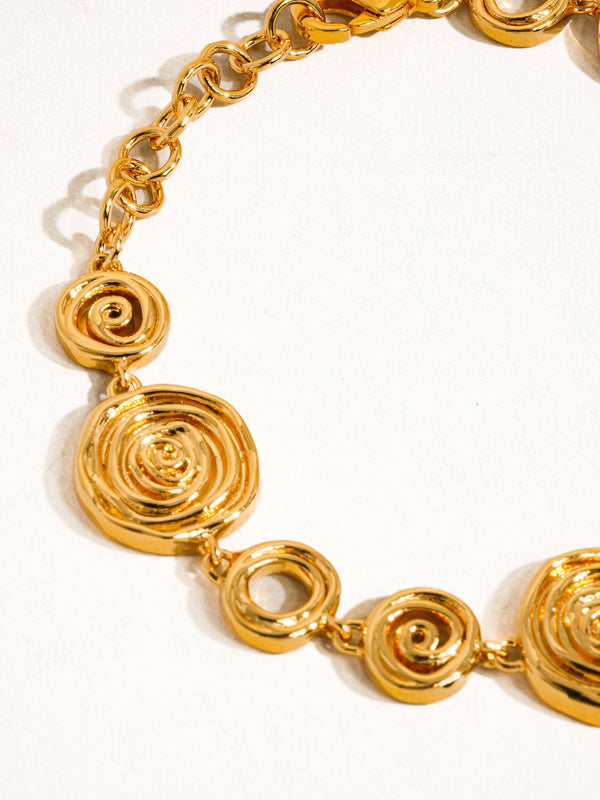 Morgan 18K Gold Vintage Round Chain Bracelet