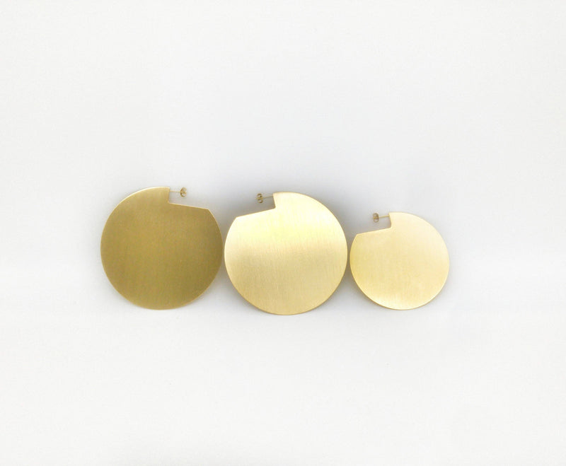 24k Gold Plated Disc Hoops