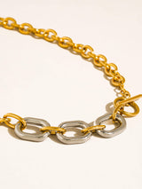 Chain Link Two Tone Necklace