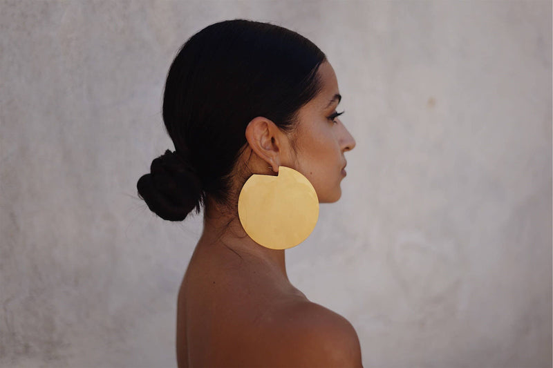 24k Gold Plated Disc Hoops
