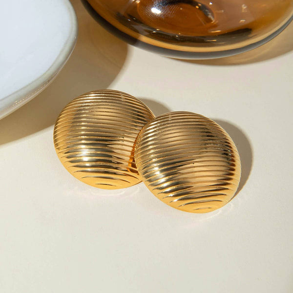 Vintage Striped Round Studs
