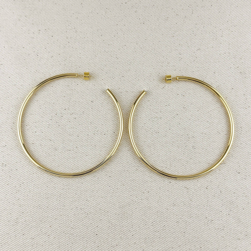 18k Gold Filled Thin Hoops