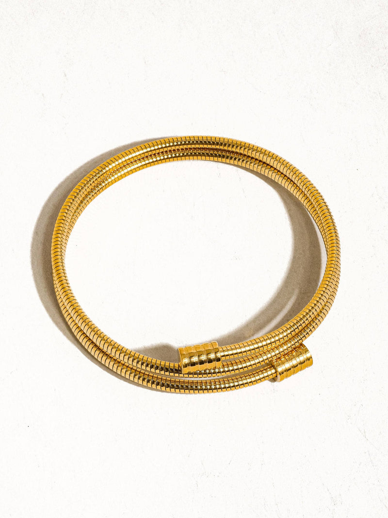 Round Snake Gold Chain Bracelet