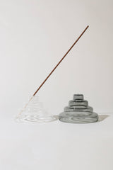 Gray Glass Meso Incense Holder