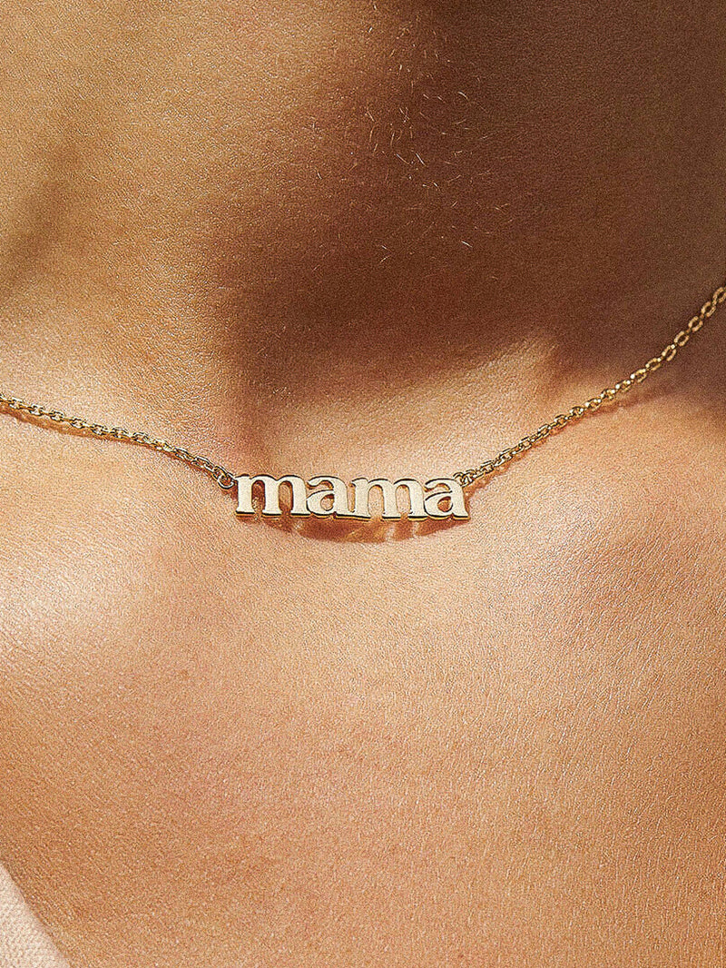 Mama 18K Gold Non-Tarnish Necklace