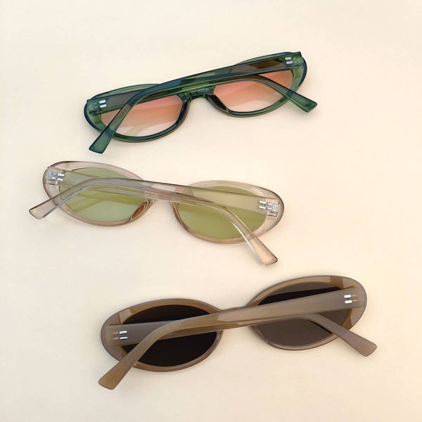 Retro Oval Frame Sunglasses