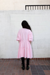 Utility Wrap Dress in Ballet Pink