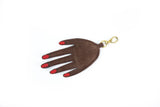 Chocolate Genuine Leather Hand Keychain