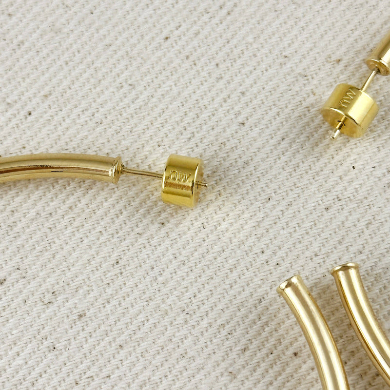 18k Gold Filled Thin Hoops