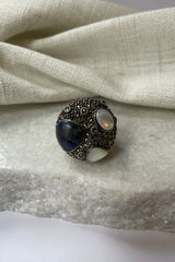 Marcasite w/ Raw Stone Ring