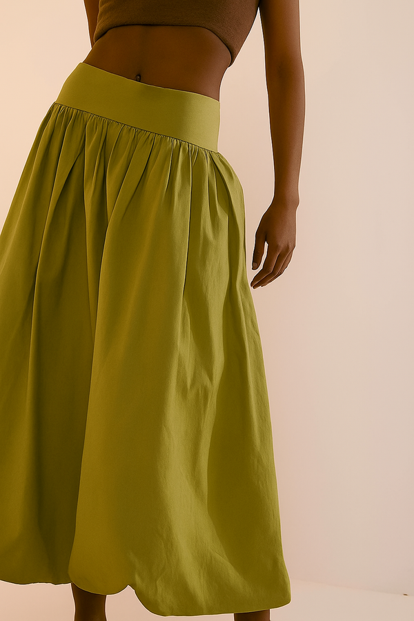 Army Green Balloon Skirt