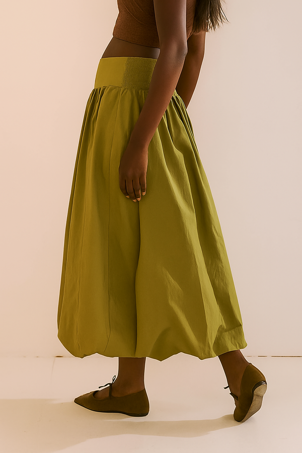 Army Green Balloon Skirt