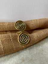 Dual Spiral Brass Ring  - G4