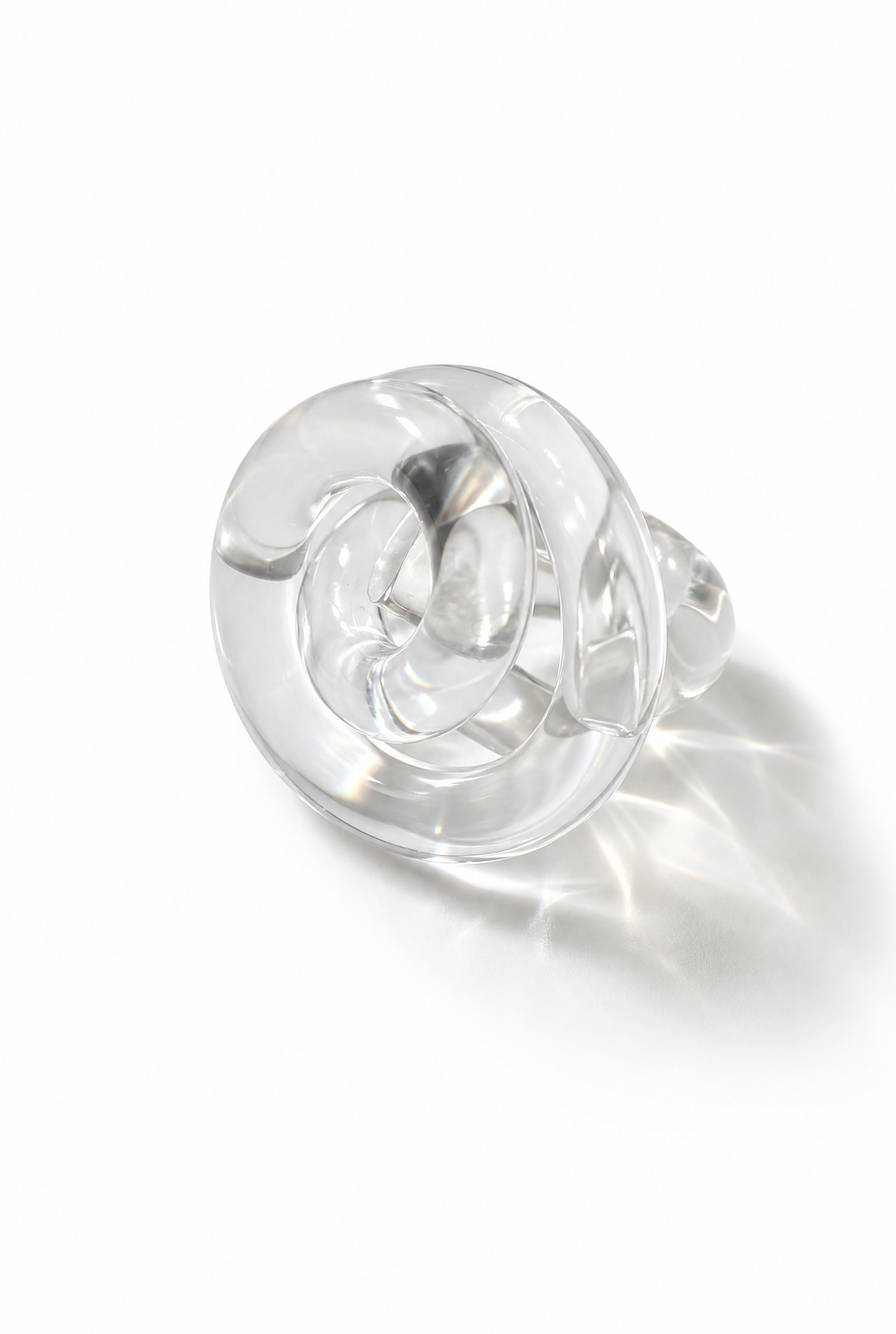 Acrylic Knot Statement Ring