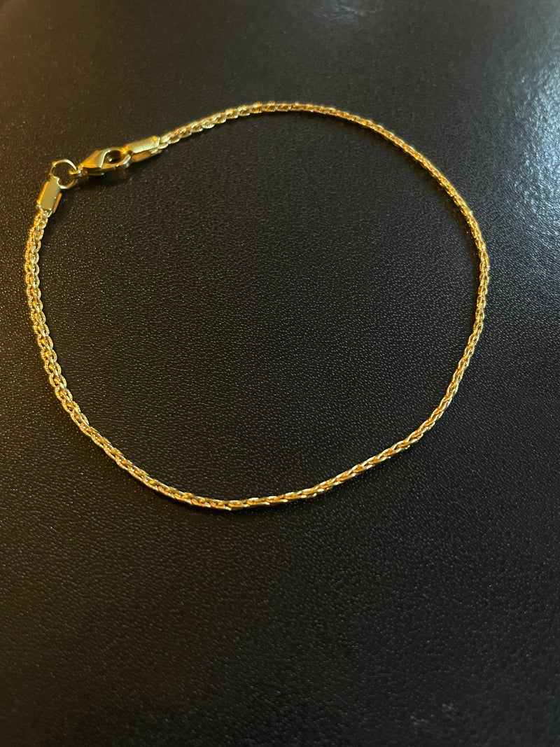 Brass Simple Link Anklet