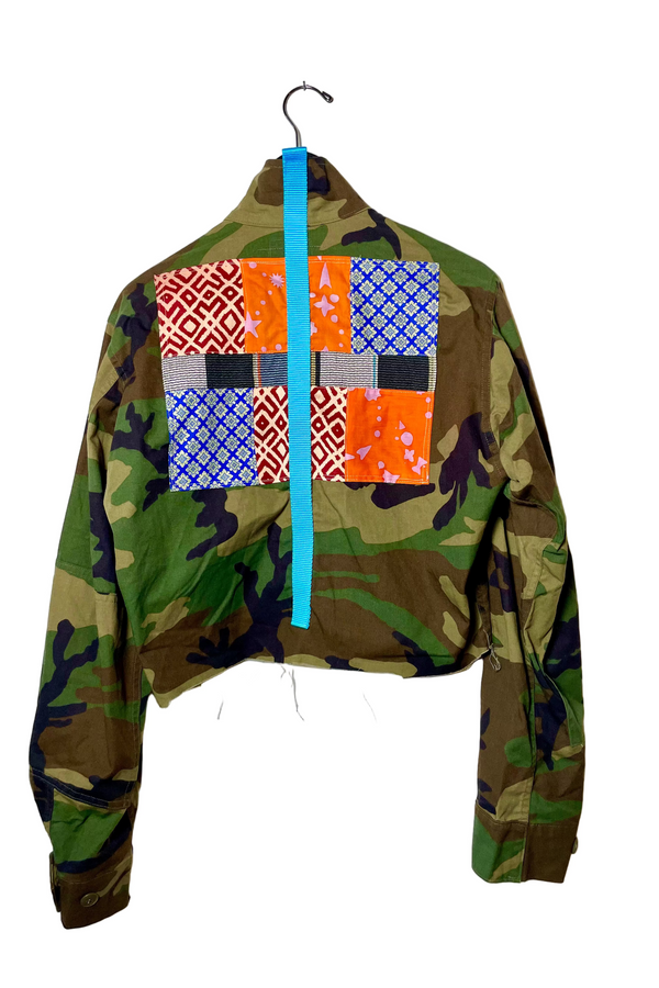 Vintage Army Cropped Jacket Medium 2